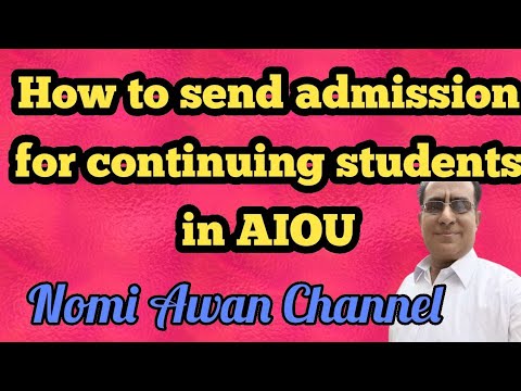 How to send Admission for Continuing Students in AIOU - YouTube