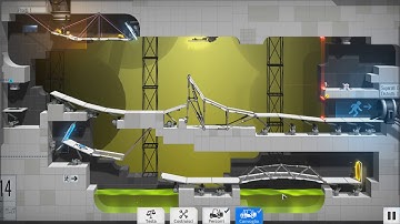 Bridge Constructor Portal   Best Solution   Level 14 BIS