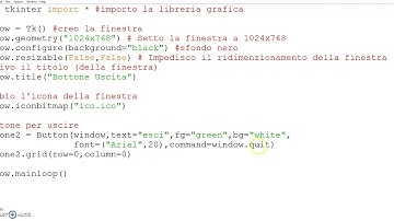 Py 39 tkinter icona finestra e pulsante per uscire