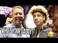 LaMelo Gets ROASTED By SAVAGE Fair Worker! CHALLENGES & Asks "WHO'S YOUR DADDY"