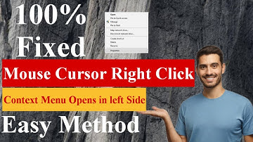 Mouse Cursor Right Click Context Menu Opens in left Side in Windows 10/8/7 #windows10 #mouse