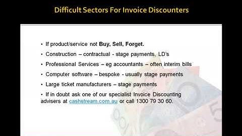 Introduction to Invoice Discounting Confidential Factoring   Part 2 of 2