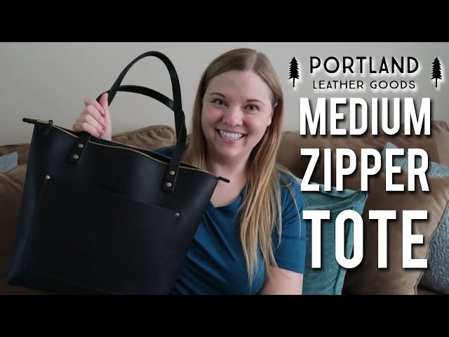 PORTLAND LEATHER GOODS  Medium Zipper Tote Unboxing & Review