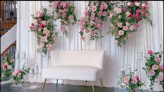 DIY  Floating Floral Stand Backdrop