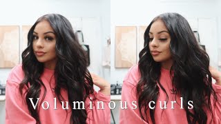 VOLOMINOUS LOOSE WAVE CURLS | babyliss pro nano titanium curling iron | Kevin Murphy products