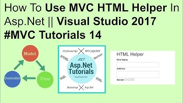 How to use html helper in asp.net || visual studio 2017 #MVC tutorials 14