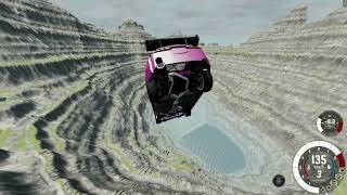 Beamng drive realistic crashes Toyota Supra free fall screenshot 4
