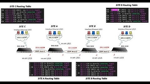 How to configure OSPF Routing - Inter Area OSPF Routing using DLink Layer 3 Switch