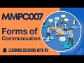 MMPC007 Unit 4 Forms of Communication at Workplace | IGNOU MBA TEE Exams | Learning Sessions with RV