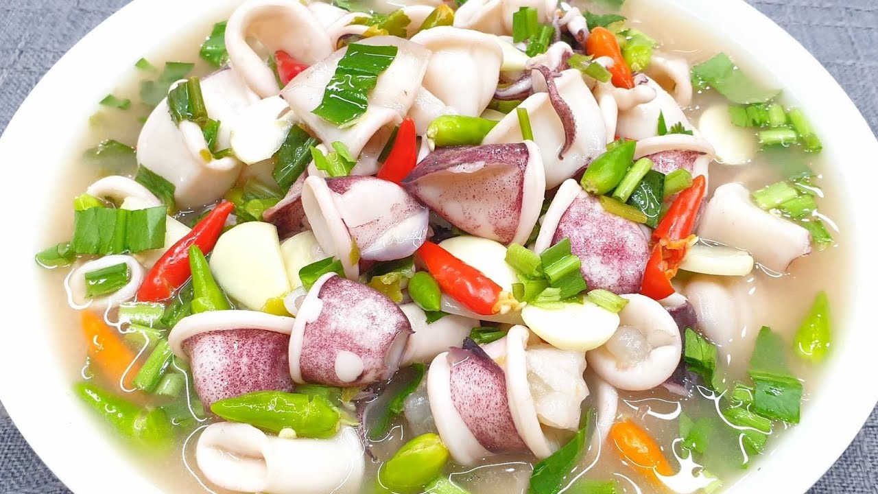 #ปลาหมึกต้มมะนาว สูตรนี้แซ่บจี๊ดจ๊าดถึงใจมากๆ เคล็ดลับหมึกนุ่มเด้ง ซดน้ำด้วยเเล้วอื้อหือ เด็ดจริงๆ