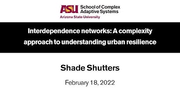 A complexity approach to understanding urban resilience - Shade Shutters