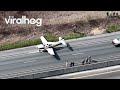 Plane Lands on Pennsylvania Highway || ViralHog