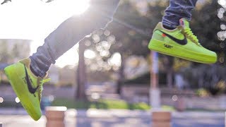 NIKE OFF WHITE AIR FORCE 1 VOLT REVIEW + ON FEET & SIZING 