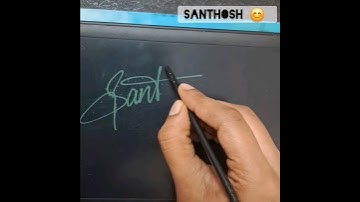 Santhosh 🤩Name design sign ✍️ #Shorts #viral #cursive #calligraphy #sign #Santhosh #signaturestyle