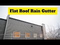 Installing a rain gutter under a flat roof