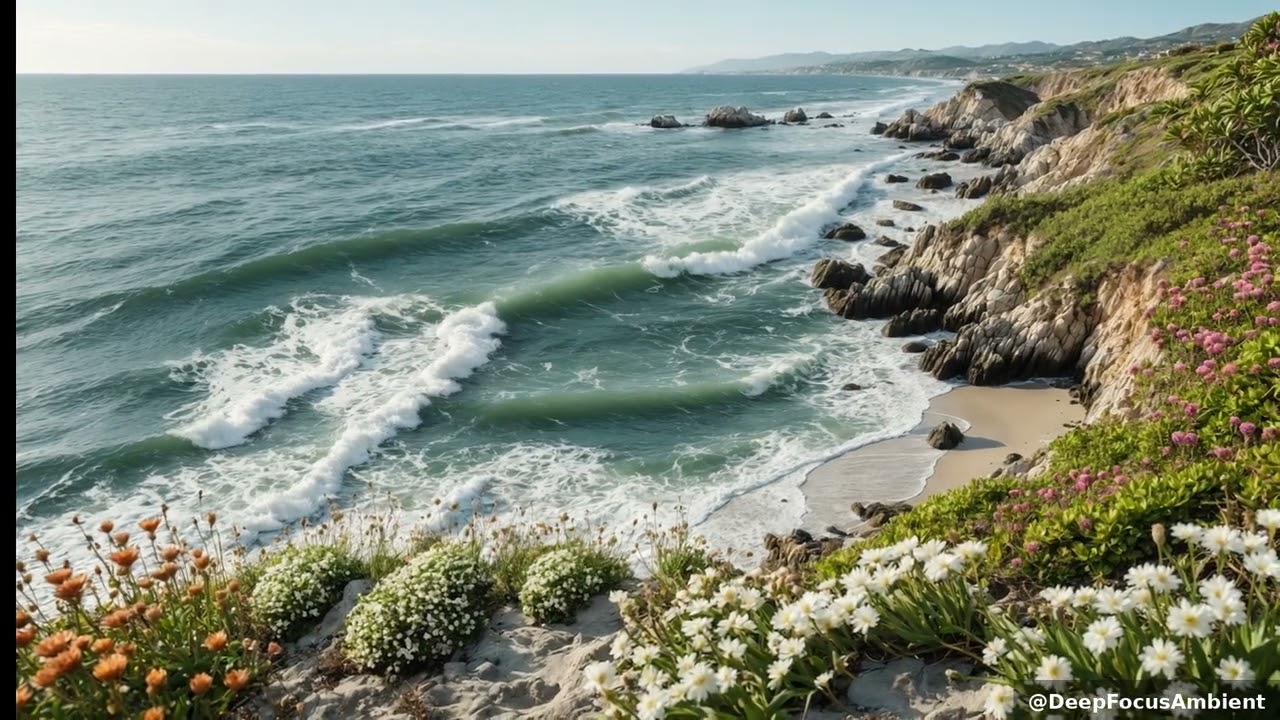 Serene Shoreline Vibes: Ethereal Waves for Deep Focus 🌊✨
