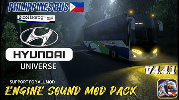 😱 MUST HAVE! HYUNDAI UNIVERSE ENGINE SOUND MOD PACK FOR  BUSSID V4.4.1 | PHILIPPINES BUS 🇵🇭