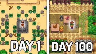 I Played 100 Days As A HERMIT In Stardew Valley