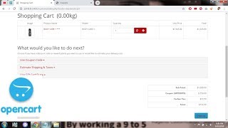 Opencart Add Coupon Get Discount