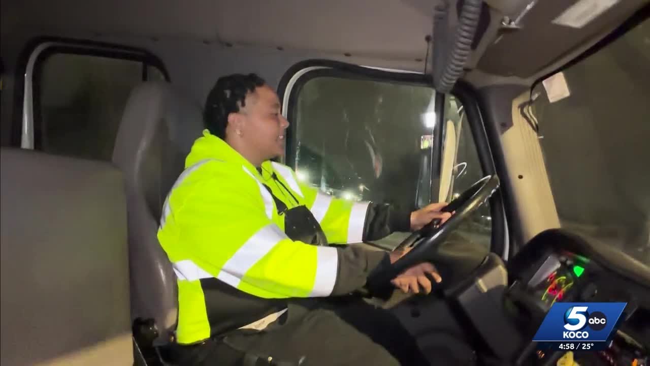 Salt brine truck driver gives inside look at how crews pretreat roads in Oklahoma City