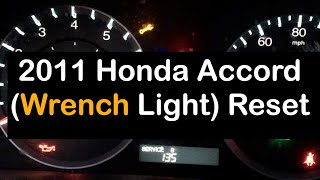 Wrench Light Reset 2011 Honda Accord