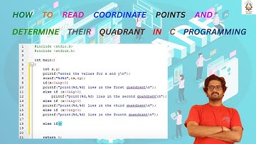 How to read coordinate points and determine their Quadrant in C programming