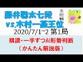 藤井聡太vs木村一基本 2020王位戦第1局 一手ずつAI形勢判断棋譜かんたん解説版～解析困難？