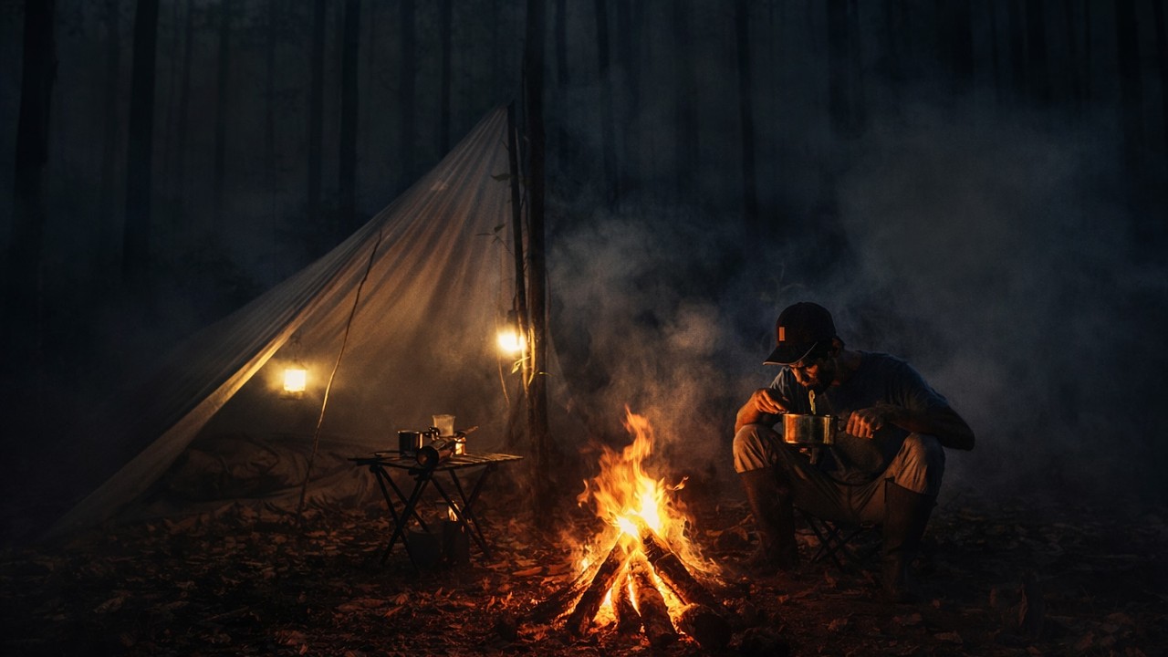 I Survived 24 Hours Solo Camping in the Dark Forest 🌲 No Music, No Help ...