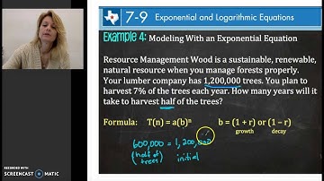 Unit 4: 7-9 Exponential and Logarithmic Equations Ex. 4