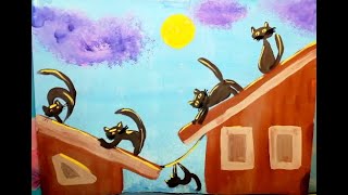 Как нарисовать смешных котов и кошечек
