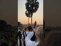 Thousands of tourists watching the equinox at Angkor Wat Temple #travel #angkorwat #equinox
