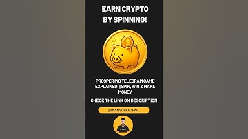Earn Crypto by Spinning! 🐷💸 Prosper Pig Telegram Game EXPLAINED! | Spin, Win & Make Money #web3