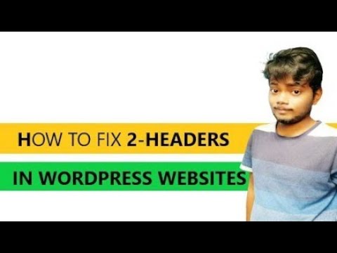 How to fix 2 headers in top (wordpress website)