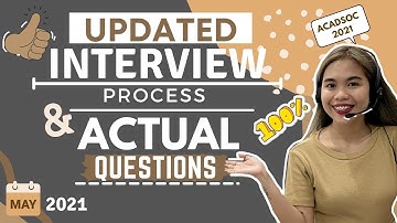 UPDATED Actual Interview Questions┃ACADSOC New Interview Process┃MAY 2021