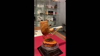 Video: Olive wood pipe Paronelli chubby chimney handmade