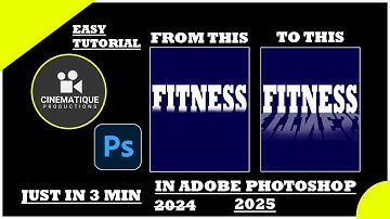 HOW TO CREATE A TEXT MIRROR EFFECT IN ADOBE PHOTOSHOP 2025 | #adobephotoshop | #easytutorial | #3min