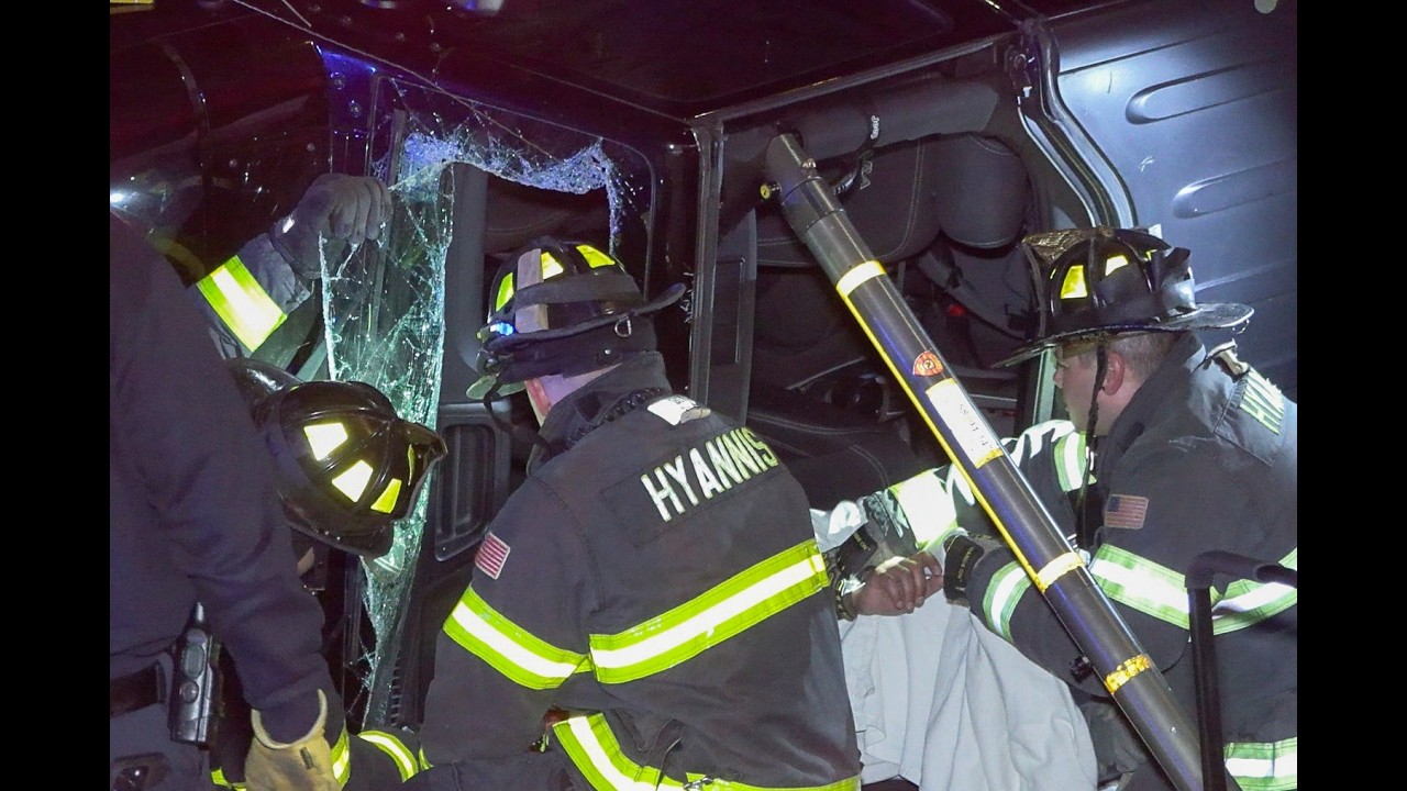WATCH *** Hyannis Firefighters Pry Trapped Driver from Overturned Jeep ...