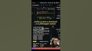 Ativei Live reload + Debugging + Testes automatizados || Shorts || Erick Wendel