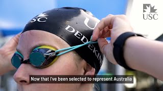 USC student Katja Dedekind swims in her second Paralympic games