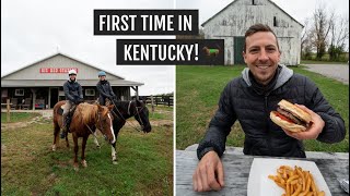 Our first time in Kentucky: Horseback riding + trying a Hot Brown burger!
