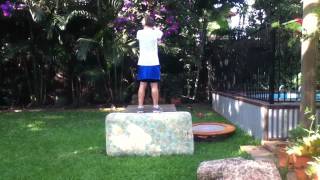 My first backflip off a table!!!!