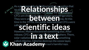 Relationships between scientific ideas in a text | Reading | Khan Academy