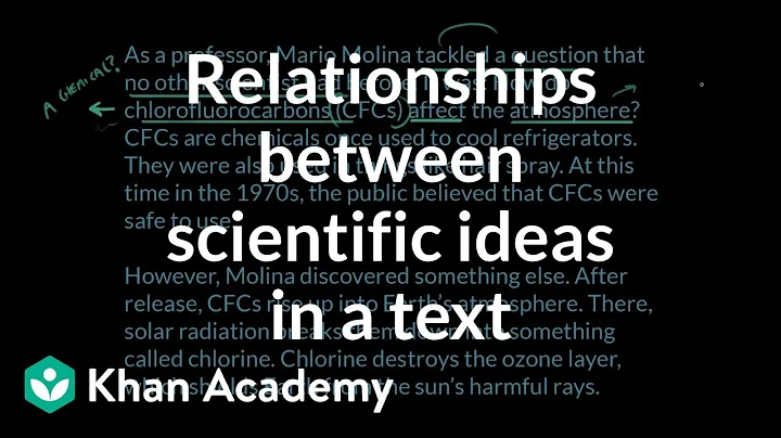 Relationships between scientific ideas in a text | Reading | Khan Academy
