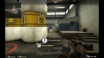 CS GO Nuke Noobsack Clutch Defend Bomb 1v4 Negev