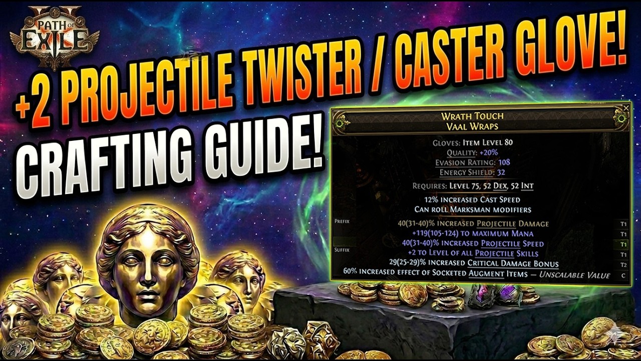 How to Craft BiS +2 Projectile Gloves in Path of Exile 2 (Caster ...
