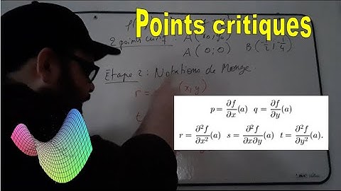 Fonctions à deux variables - Points critiques & Extremums locaux (Notations de Monge)