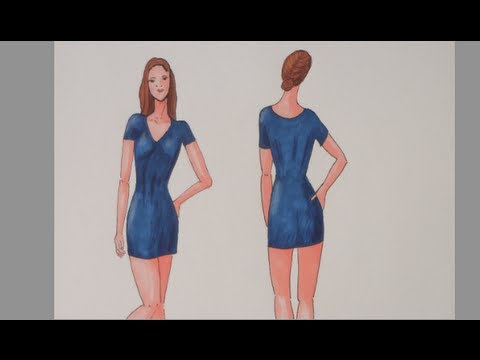 Cómo dibujar un figurín de moda fácilmente - Arte Divierte - YouTube