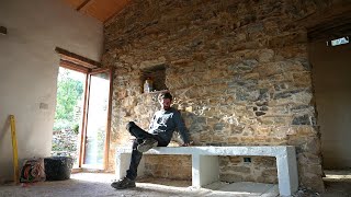 #68 Building a Stove Bench | Renovating an Abandoned Stone House in Italy