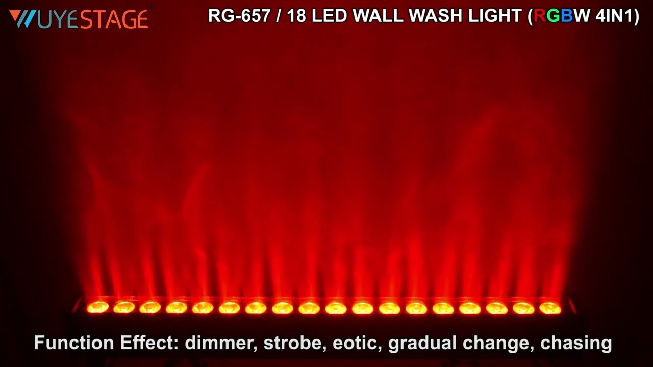 RG-657 18x10W RGBW LED Wall Wash Light | DMX Color Wash Demo