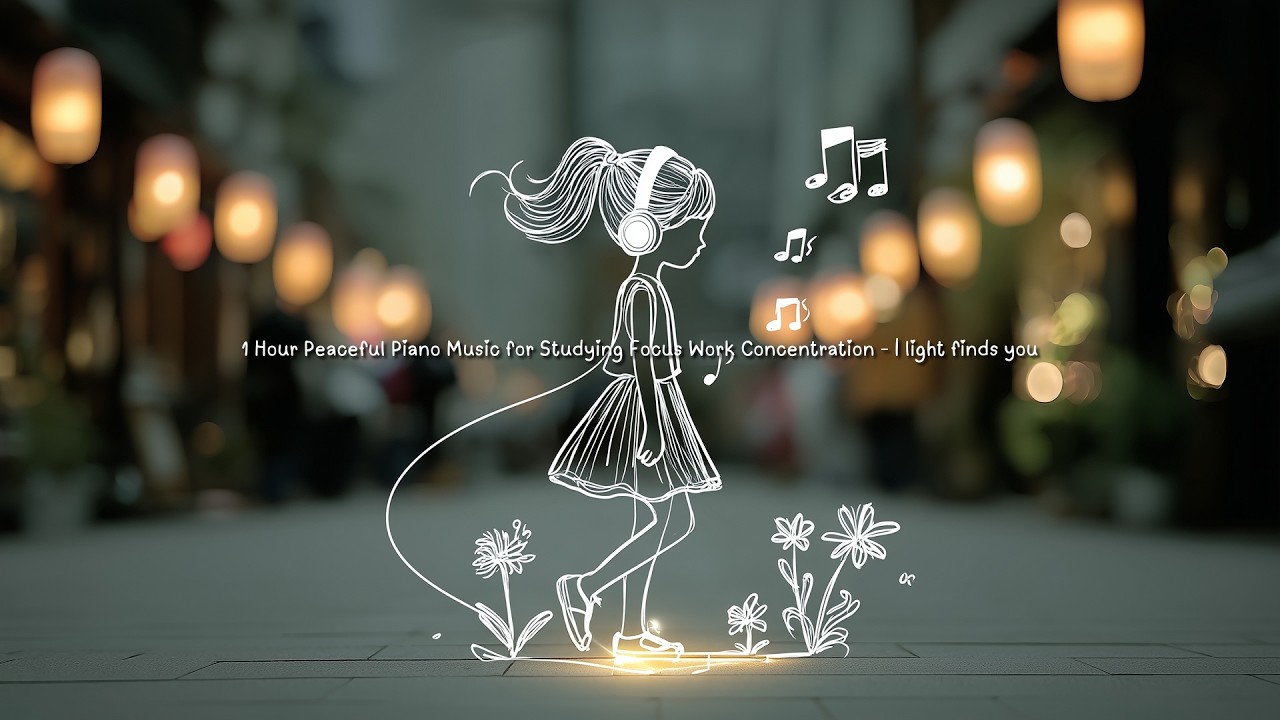1 Hour Peaceful Piano Music for Studying Focus Work Concentration - | light finds you